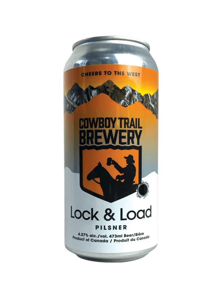 lock and load pilsner by cowboy trail brewery